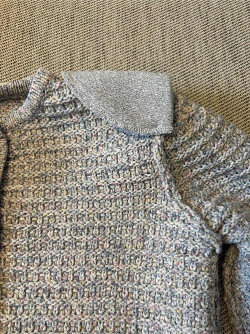 ba&sh Bash Guspa Multicolor Tweed Cardigan Jacket Gray Pastel Multi | size 1 / S - Picture 13 of 16